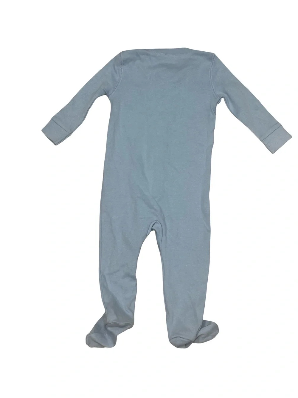 NWT Primary Baby 3-6M Blue Footed One-Piece Zipper Pajamas